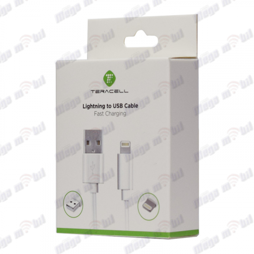 Data Kabel iPhone Teracell Plus 2.1A 1.2m FAST White