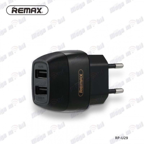 Polnac 220V REMAX RP U29 2USB 2.1A black