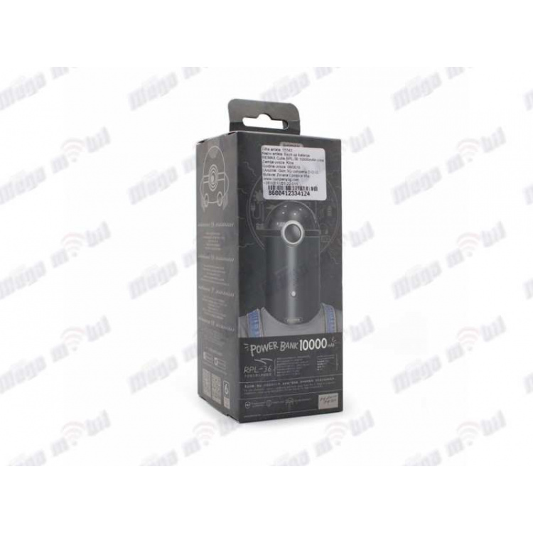 Baterija eksterna 10000mAh REMAX Cutie RPL-36 black