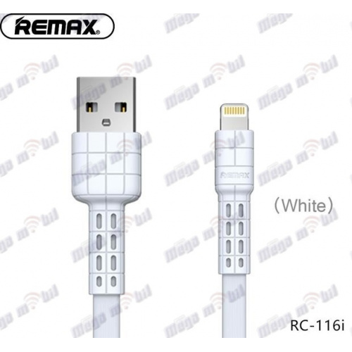 Data Kabel iPhone REMAX Armor RC-116i 2.4A white.