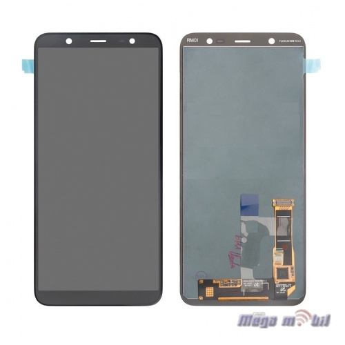 Ekran Samsung J810F/ J8 komplet black OLED