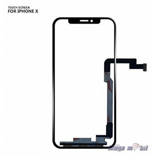 Staklo iPhone X komplet so touchscreen LONG FLEX Black