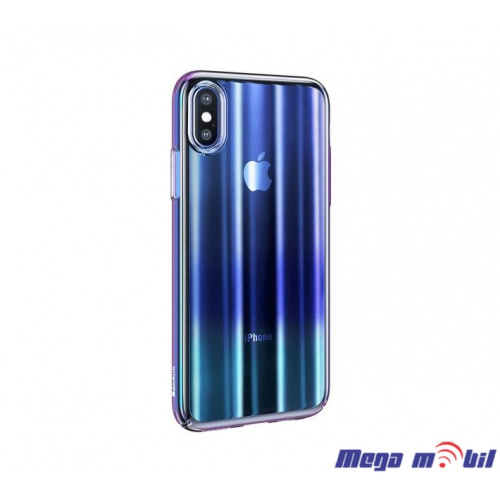 Futrola iPhone X/ iPhone XS Baseus Aurora transparent blue