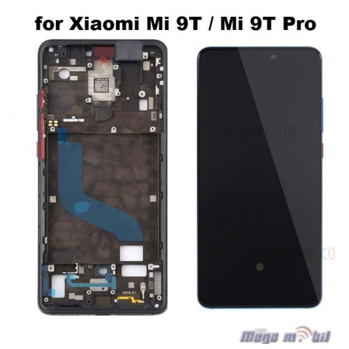 Ekran Xiaomi Mi 9T komplet SO RAMKA dark grey 