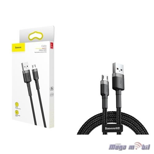 Data Kabel Micro Baseus Cafule 1.5A 2m Gray+Black