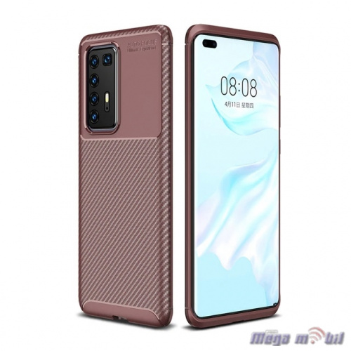 Futrola Huawei P40 Pro Carbon Defender brown