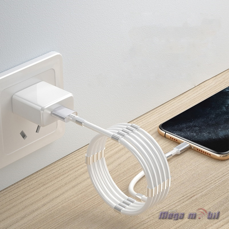 Data Kabel iPhone fast HST-236 Magnetic Rings white