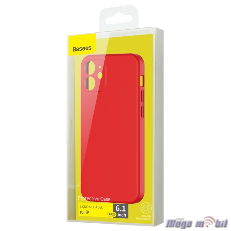 Futrola iPhone 12 mini Baseus Liquid Silica red.