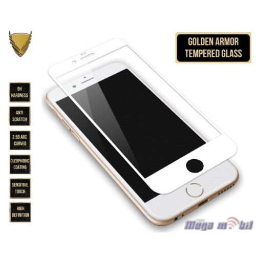 Tempered glass za iPhone 6/6S Golden Armor 5D white