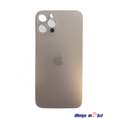 Zadno staklo iPhone 12 Pro Max Gold Big Camera Hole