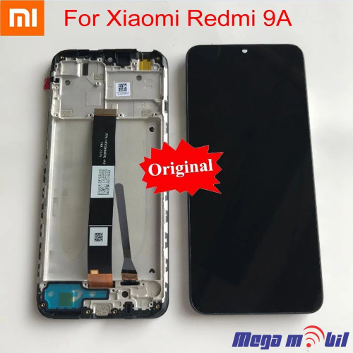 Ekran Xiaomi Redmi 9A/9AT komplet SO RAMKA black full org