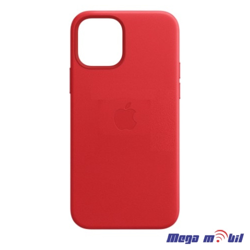 Futrola iPhone 12 Pro Max Leather Original light red.