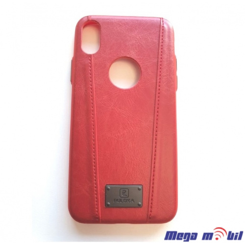 Futrola iPhone 8 plus  Puloka leather  red  tip 4