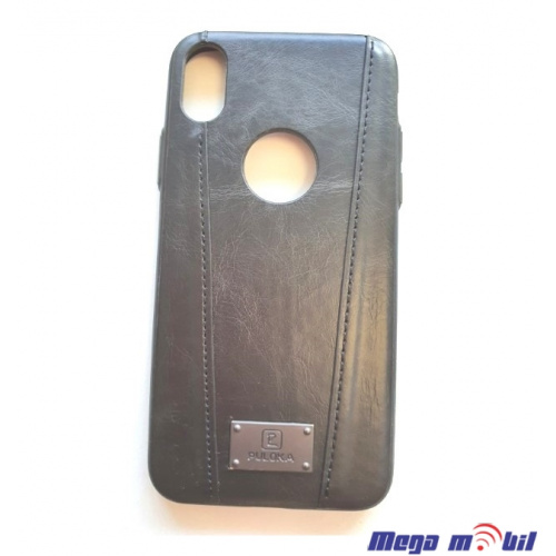 Futrola iPhone X /XS  Puloka leather black  tip 4