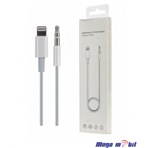 Kabel iPhone Lightning AUX 3.5mm male