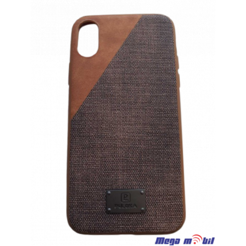 Futrola iPhone X  Puloka Fabric brown