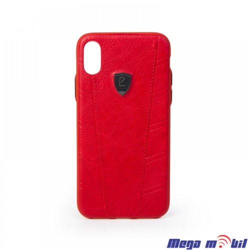 Futrola iPhone X /XS  Puloka leather  red  tip 3