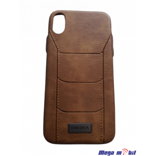 Futrola iPhone X /XS  Puloka leather brown  tip 1