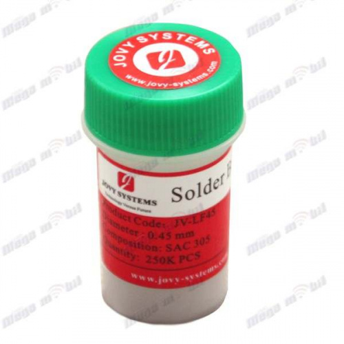 JV-PB76 Solder Balls Leaded (0.76mm) (Jovy Systems).