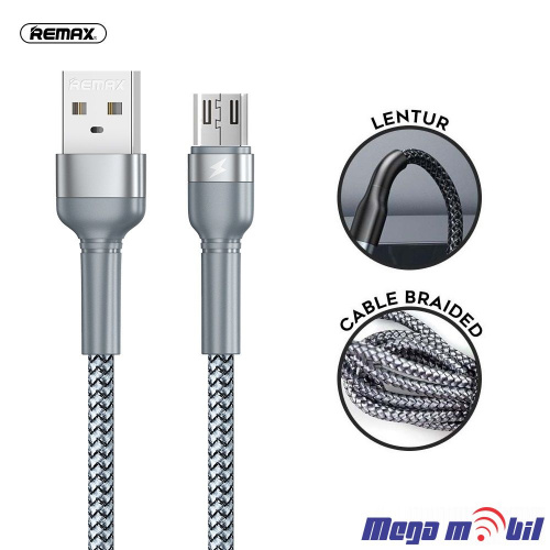 Data Kabel Micro REMAX Jany RC-124m silver