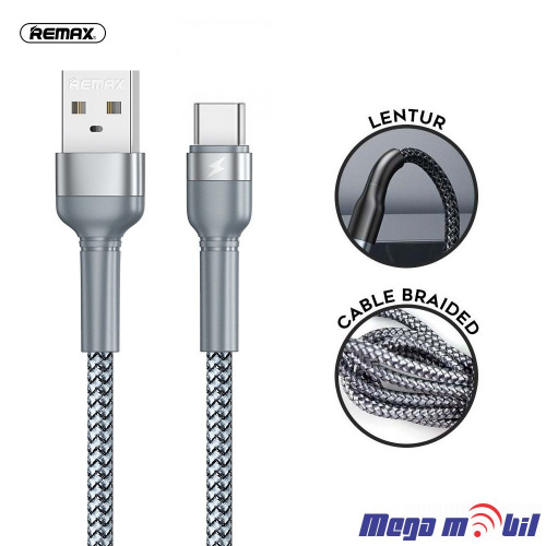 Data Kabel Type C REMAX Jany RC-124a silver