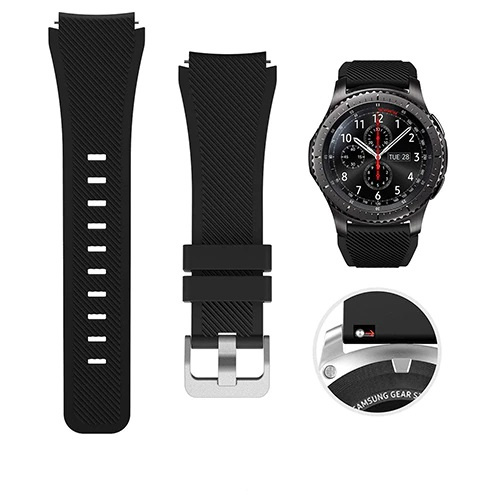 Remce za Smart Watch Uni Silicon Gear 22mm black