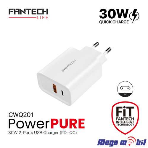 Polnac 220V Fantech CWQ201 Dual Port FAST 30W 4.5A 