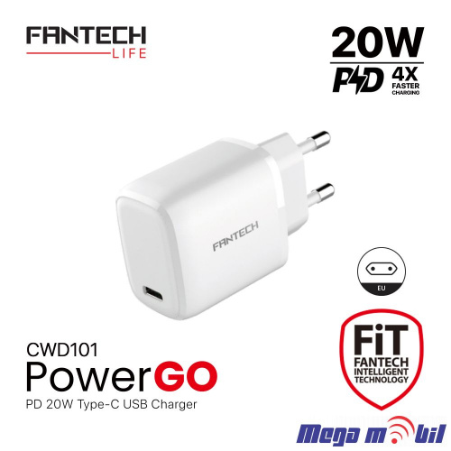 Polnac 220V Fantech CWD101 Single Port PD FAST 20W 3A 