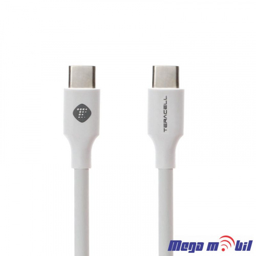 Data Kabel Type C PD Teracell Plus 3A 1m FAST white.