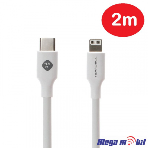 Data Kabel iPhone PD Teracell Plus 3A 2m FAST white