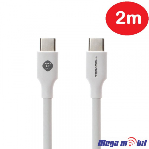 Data Kabel Type C PD Teracell Plus 3A 2m FAST white.