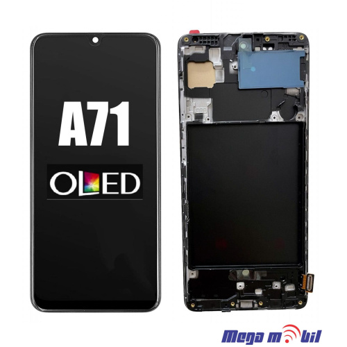 Ekran Samsung A715F/A71 komplet Black OLED