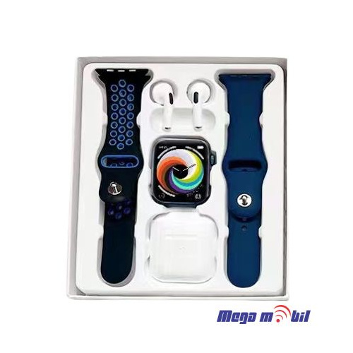Smart Watch T55 Pro + TWS Bluetooth slusalki Blue