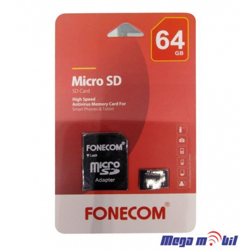 Memoriska Karta FONECOM MICRO SD 64GB Class 10