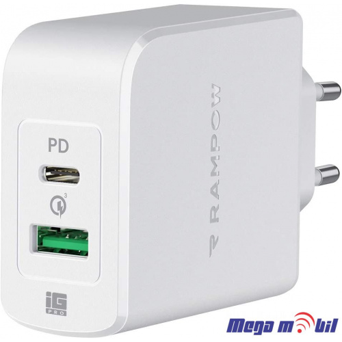 Polnac 220V RAMPOW Dual Port PD+USB FAST 36W 