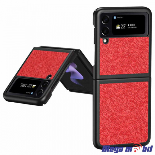 Futrola Samsung Galaxy Z Flip 4 Leather red (predna i zadna)