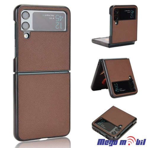 Futrola Samsung Galaxy Z Flip 4 Leather brown (predna i zadna)