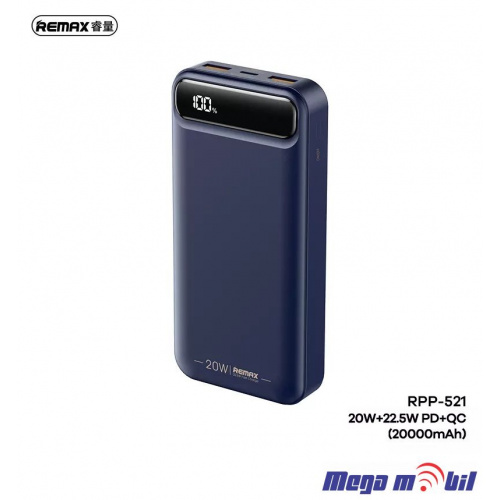 Baterija eksterna 20000mAh REMAX Bole RPP-521 FAST+PD blue