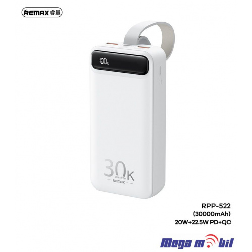 Baterija eksterna 30000mAh REMAX Bole RPP-522 FAST+PD white