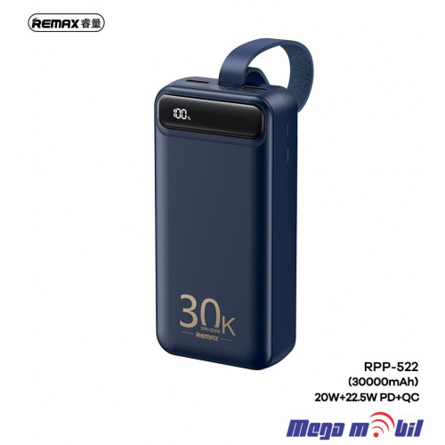 Baterija eksterna 30000mAh REMAX Bole RPP-522 FAST+PD blue