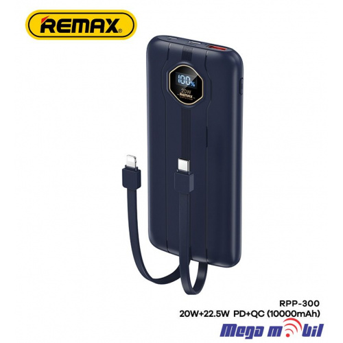 Baterija eksterna 10000mAh REMAX Pinjur RPP-300 FAST+PD blue