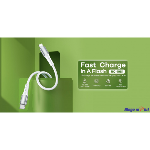 Data Kabel iPhone PD FAST REMAX Chaining RC-198i 20W white 