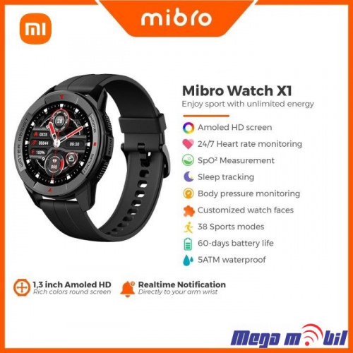 Smart Watch Xiaomi Mibro X1 Black