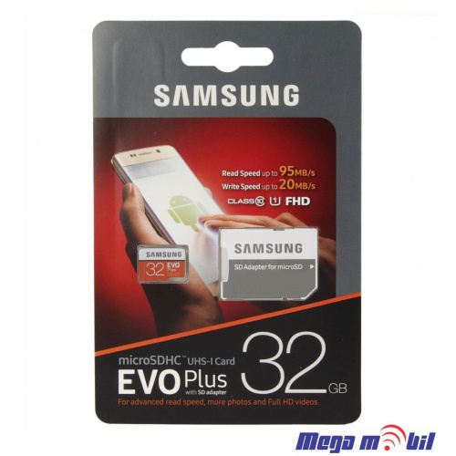 Memoriska Karta SAMSUNG EVO Plus MICRO SD32GB Class 10