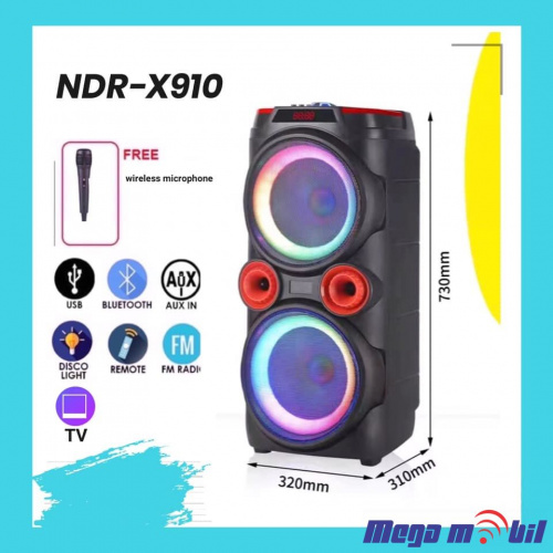 Zvucnik Bluetooth Karaoke NDR-X910