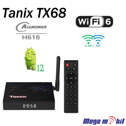 Android TV BOX TX68 2GB RAM / 16GB ROM Wi Fi+BT Android 12.