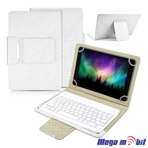 Futrola Tablet Univerzalna so Bluetooth tastatura 10" white