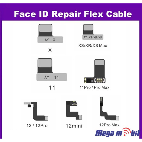 Fletkabel iPhone 11 Pro/ 11 Pro Max za Face ID za A108 programator