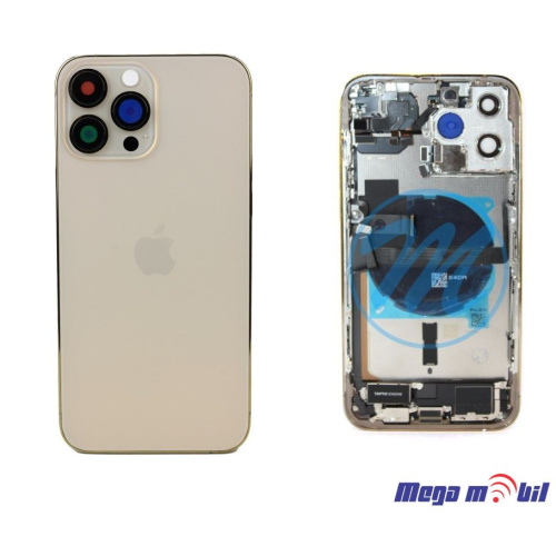 Maska A klasa iPhone 13 Pro Max Gold Full ORI SH so volume on/off flet i wireless polnenje