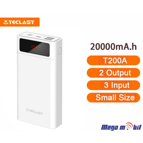 Baterija eksterna 20000mAh TECLAST T200A Pro FAST+PD 22.5W white.